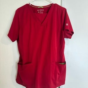 healing hands red scrub set